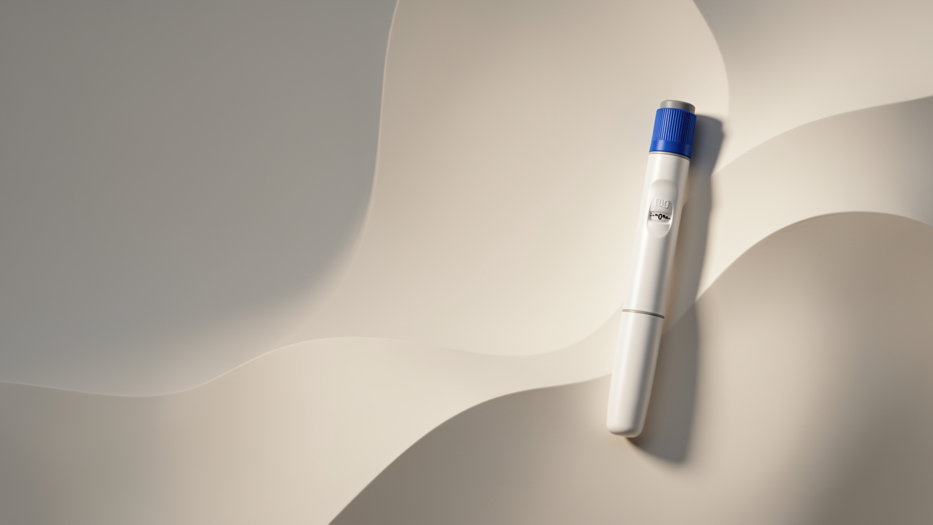 Waytop injection pen on a soft sculptural surface